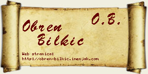 Obren Bilkić vizit kartica